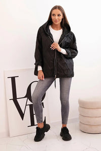 Women's quilted jacket with a hood 5680 / – Black цвет / color | Lexline Fashion