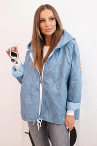 Women's quilted jacket with a hood 5680 / – Jeans цвет / color | Lexline Fashion
