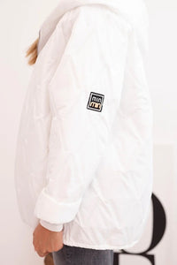 Women's quilted jacket with a hood 5680 / – White цвет / color | Lexline Fashion