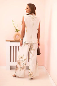 Women's set made of viscose, vest and trousers in floral 235 / – Jeans цвет / color | Lexline Fashion