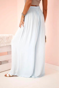 Women's wide trousers with elastic waistband 3180 / – Blue цвет / color | Lexline Fashion