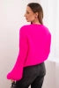 Women' Mohair Sweater with Puff Sleeves Brown ART1898 - fuchsia - Image 21