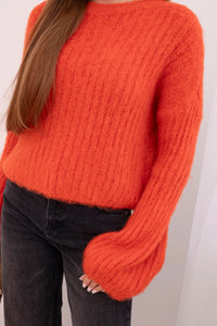 Women' Mohair Sweater with Puff Sleeves Brown ART1898 - multicolor - Image 27