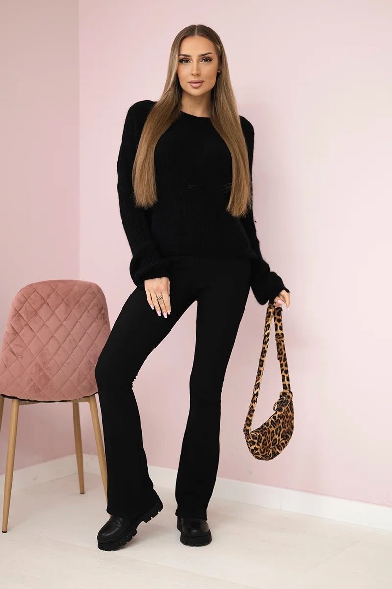 Alpaca sweater ART1631 / – Black цвет / color | Lexline Fashion