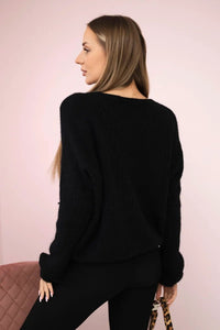 Alpaca sweater ART1631 / – Black цвет / color | Lexline Fashion