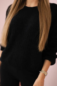 Alpaca sweater ART1631 / – Black цвет / color | Lexline Fashion