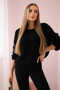 Alpaca sweater ART1631 / – Black цвет / color | Lexline Fashion