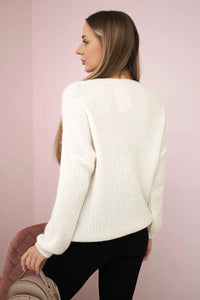 Alpaca sweater ART1631 / – Ecru цвет / color | Lexline Fashion