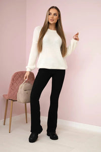 Alpaca sweater ART1631 / – Ecru цвет / color | Lexline Fashion