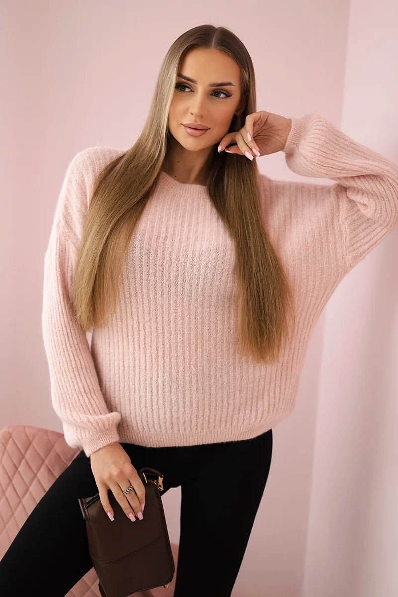 Alpaca sweater ART1631 / – Powder цвет / color | Lexline Fashion