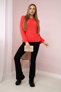 Alpaca sweater ART1631 / – Raspberry цвет / color | Lexline Fashion
