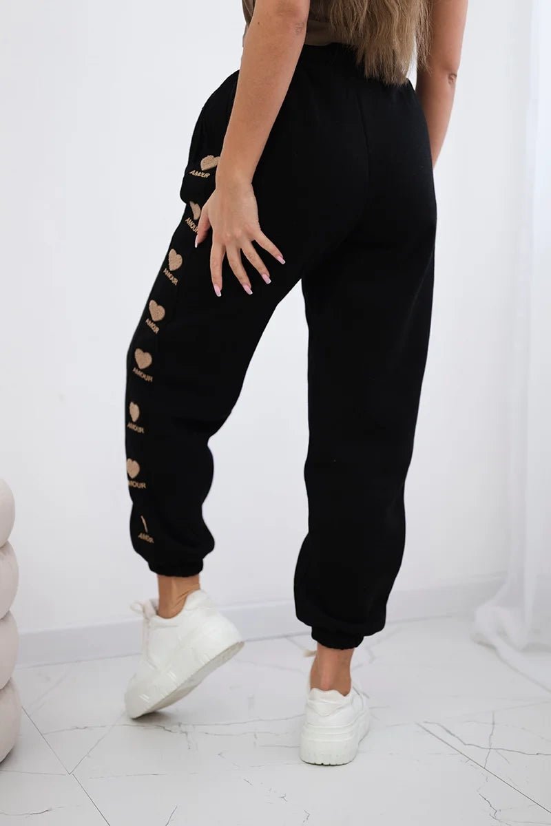 Amour cotton trousers 9579 / – Black цвет / color | Lexline Fashion