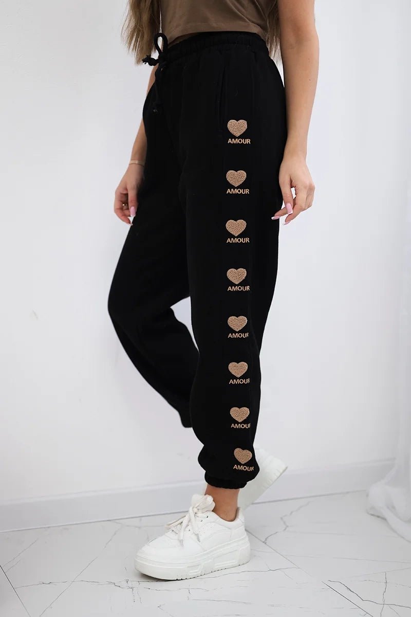 Amour cotton trousers 9579 / – Black цвет / color | Lexline Fashion