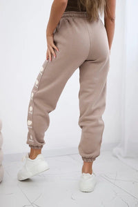 Amour cotton trousers 9579 / – Dark || beige цвет / color | Lexline Fashion