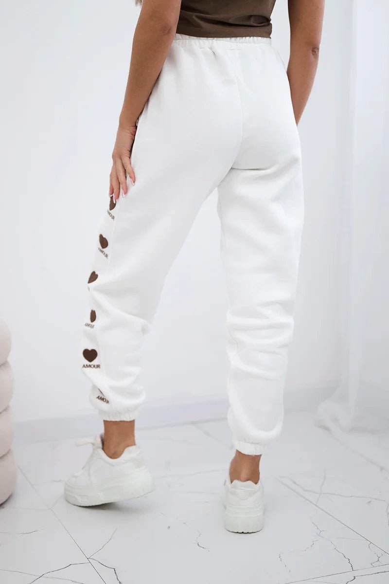 Amour cotton trousers 9579 / – Ecru цвет / color | Lexline Fashion