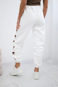 Amour cotton trousers 9579 / – Ecru цвет / color | Lexline Fashion