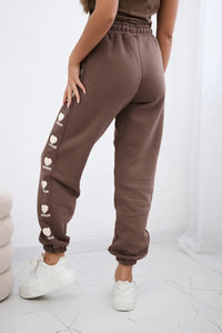 Amour cotton trousers 9579 / – Mocca цвет / color | Lexline Fashion