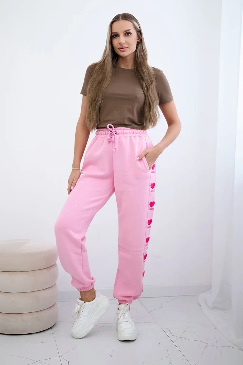 Amour cotton trousers 9579 / – Pink цвет / color | Lexline Fashion