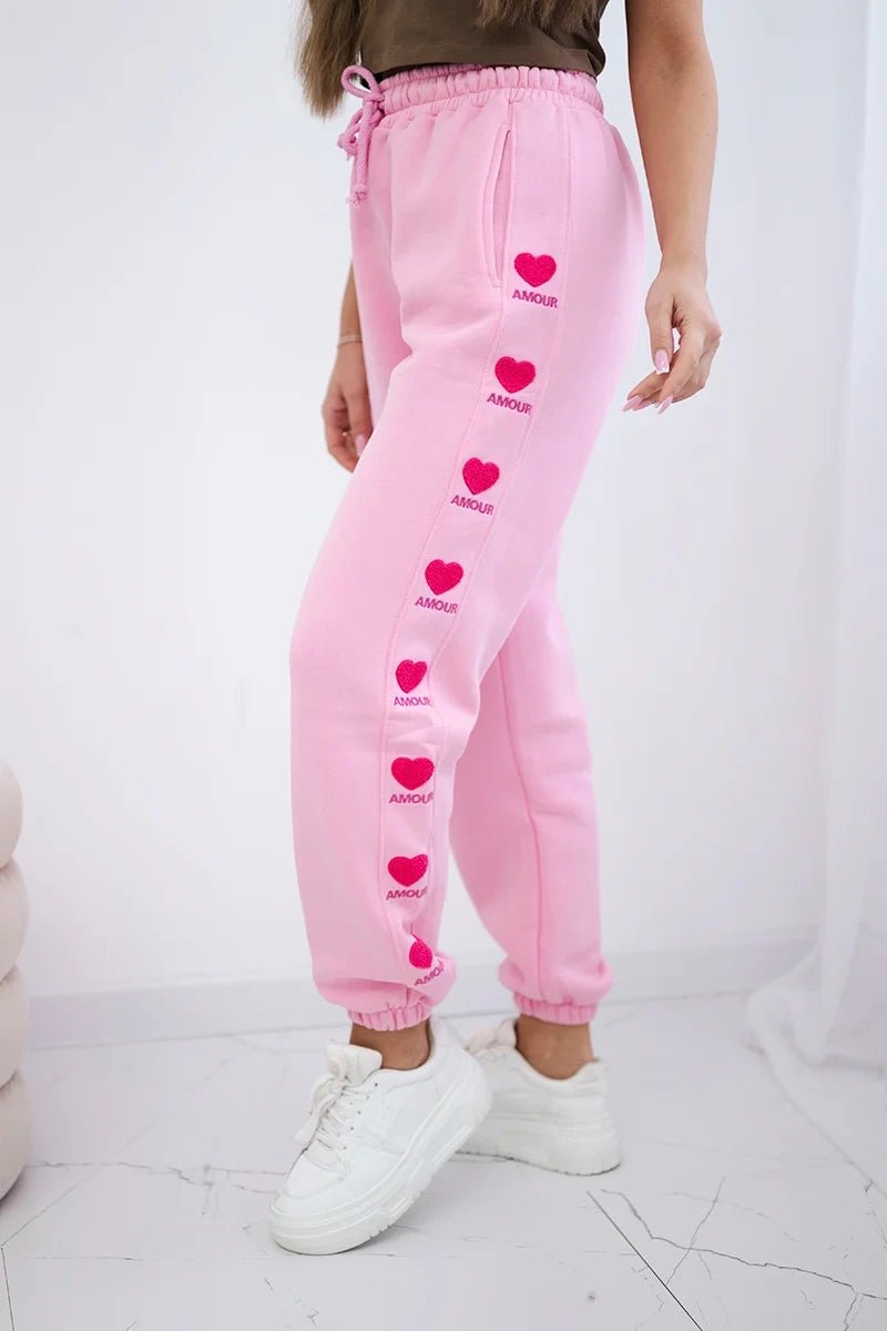 Amour cotton trousers 9579 / – Pink цвет / color | Lexline Fashion