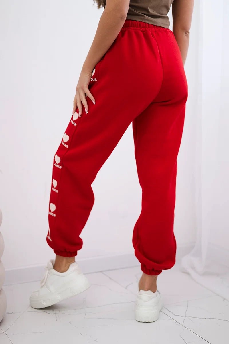Amour cotton trousers 9579 / – Red цвет / color | Lexline Fashion