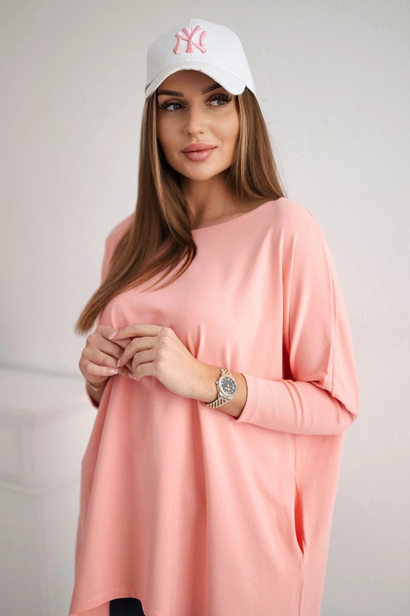 Blouse oversize 8875 / – Apricot цвет / color | Lexline Fashion