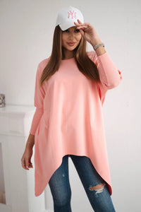 Blouse oversize 8875 / – Apricot цвет / color | Lexline Fashion