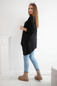 Blouse oversize 8875 / – Black цвет / color | Lexline Fashion
