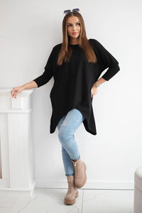 Blouse oversize 8875 / – Black цвет / color | Lexline Fashion