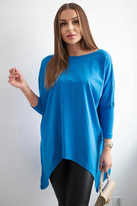 Blouse oversize 8875 / – Blue cornflower цвет / color | Lexline Fashion