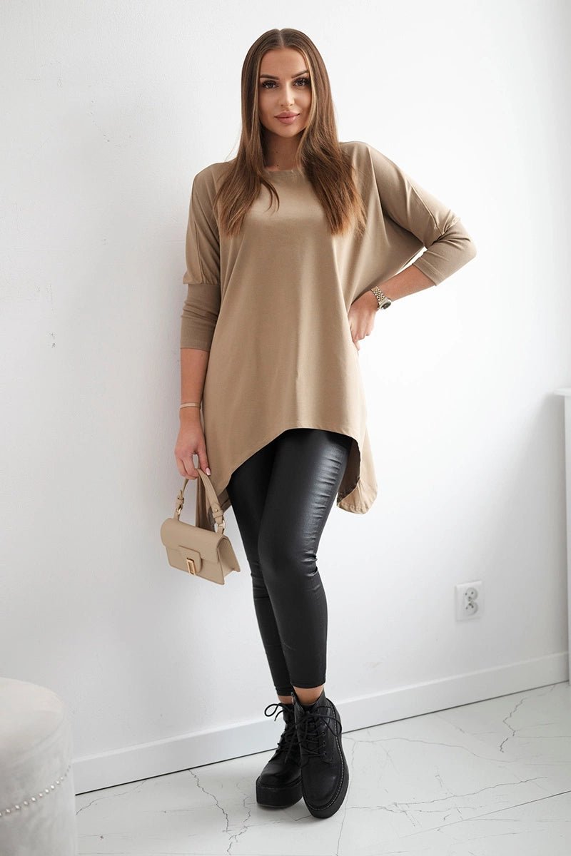 Blouse oversize 8875 / – Camel цвет / color | Lexline Fashion