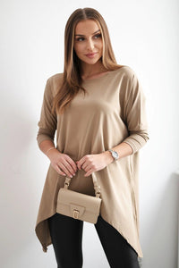 Blouse oversize 8875 / – Camel цвет / color | Lexline Fashion