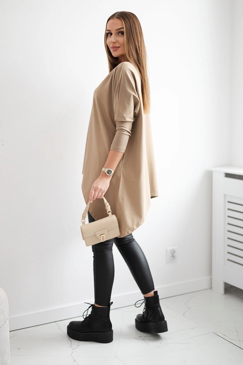 Blouse oversize 8875 / – Camel цвет / color | Lexline Fashion
