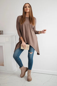 Blouse oversize 8875 / – Cappuccino цвет / color | Lexline Fashion