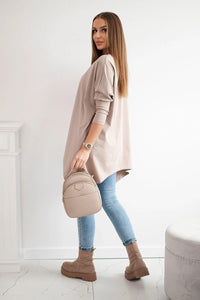 Blouse oversize 8875 / – Dark || beige цвет / color | Lexline Fashion