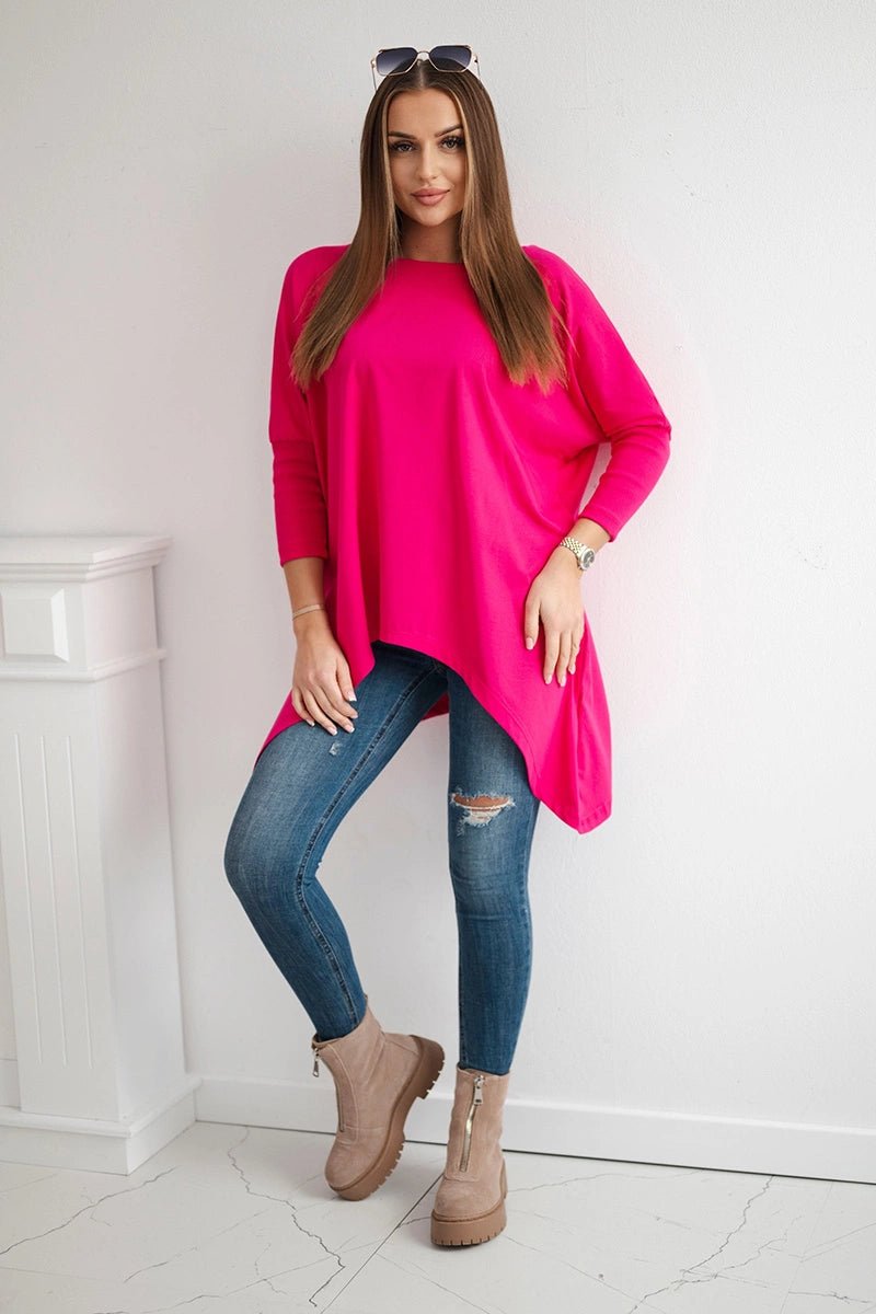 Blouse oversize 8875 / – Fuchsia цвет / color | Lexline Fashion