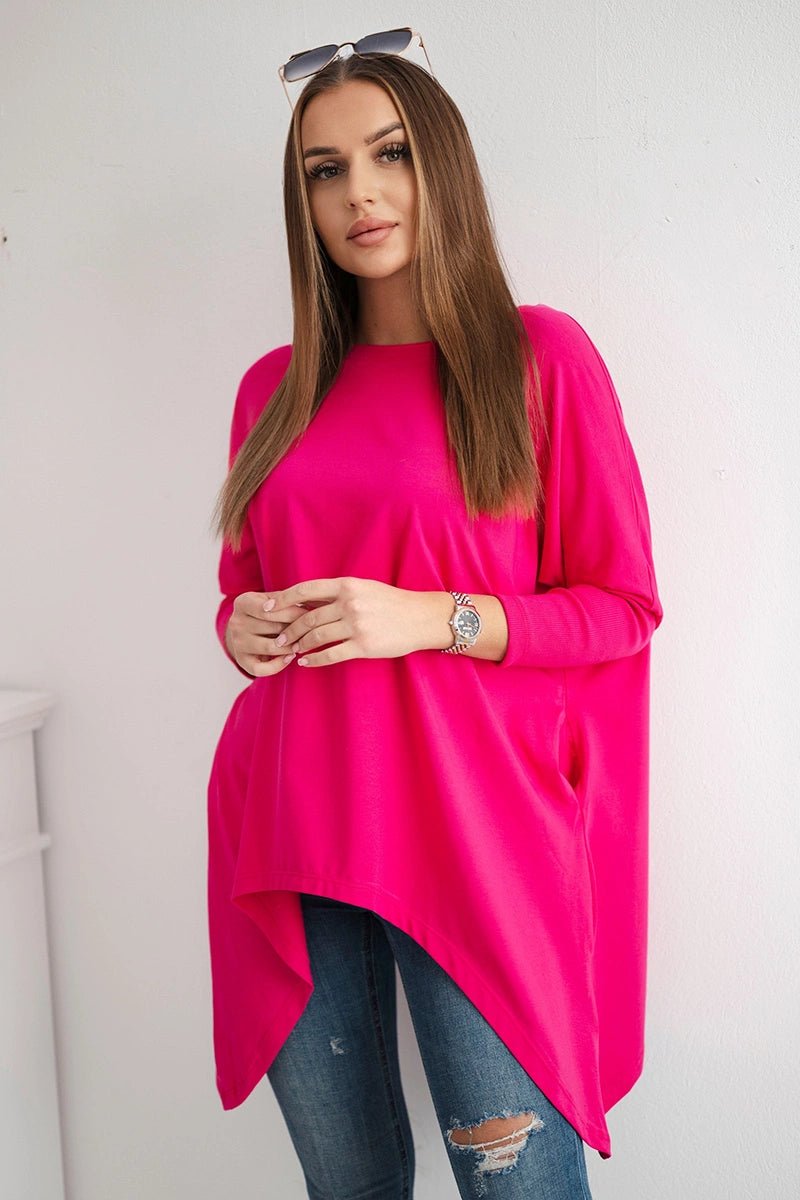 Blouse oversize 8875 / – Fuchsia цвет / color | Lexline Fashion