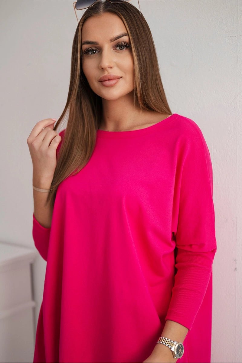 Blouse oversize 8875 / – Fuchsia цвет / color | Lexline Fashion