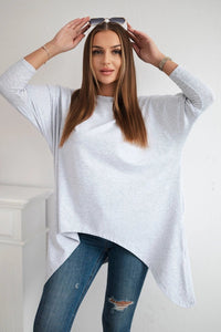Blouse oversize 8875 / – Gray || Light цвет / color | Lexline Fashion