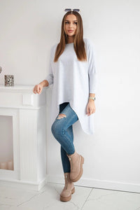 Blouse oversize 8875 / – Gray || Light цвет / color | Lexline Fashion