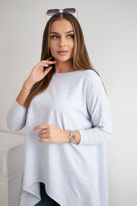 Blouse oversize 8875 / – Gray || Light цвет / color | Lexline Fashion