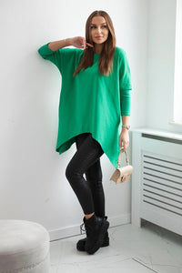 Blouse oversize 8875 / – Green цвет / color | Lexline Fashion