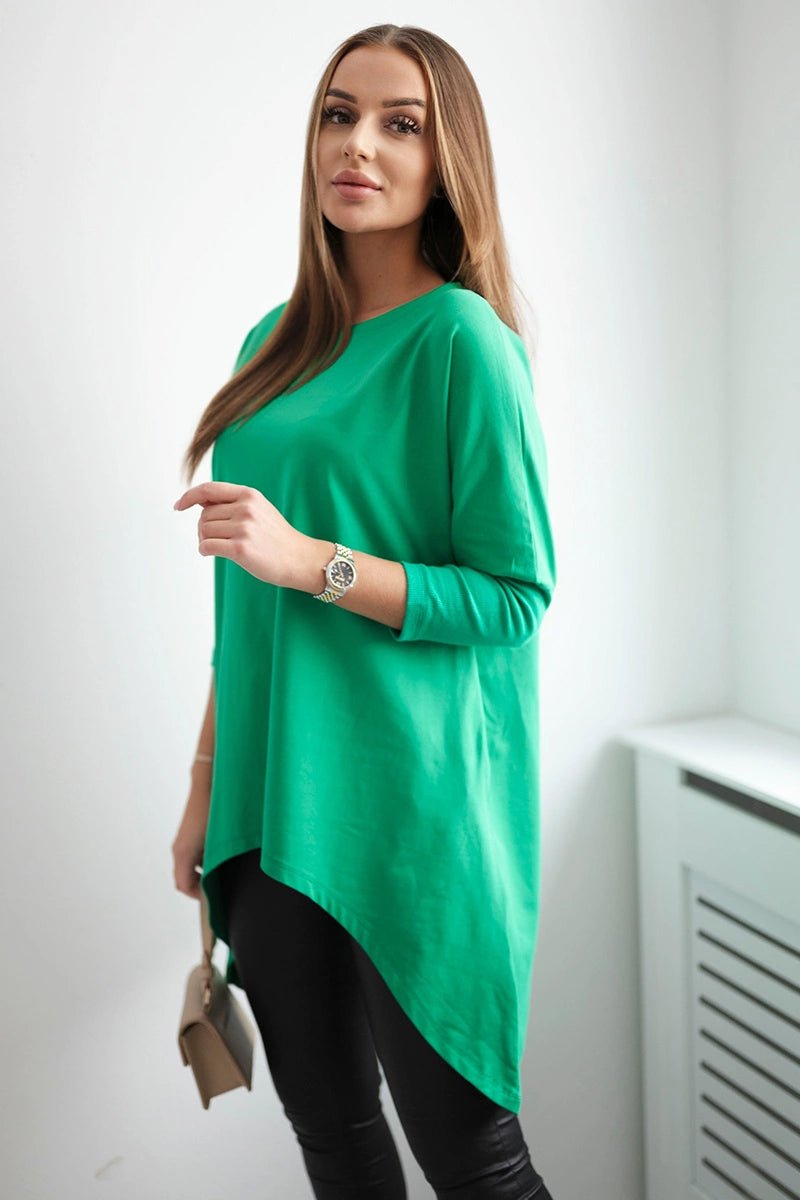 Blouse oversize 8875 / – Green цвет / color | Lexline Fashion