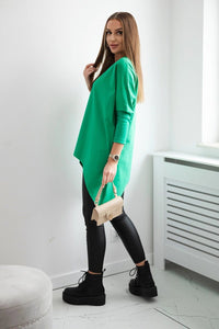 Blouse oversize 8875 / – Green цвет / color | Lexline Fashion