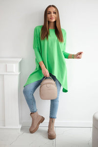 Blouse oversize 8875 / – Green || Light цвет / color | Lexline Fashion