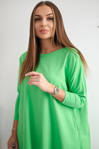 Blouse oversize 8875 / – Green || Light цвет / color | Lexline Fashion