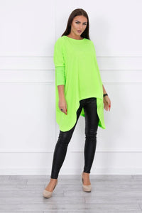Blouse oversize 8875 / – Green || Neon цвет / color | Lexline Fashion