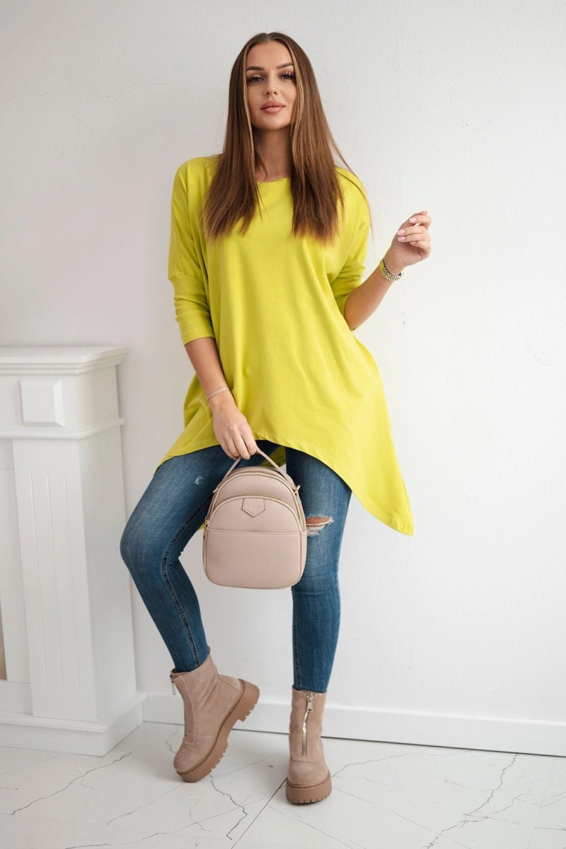 Blouse oversize 8875 / – Kiwi цвет / color | Lexline Fashion