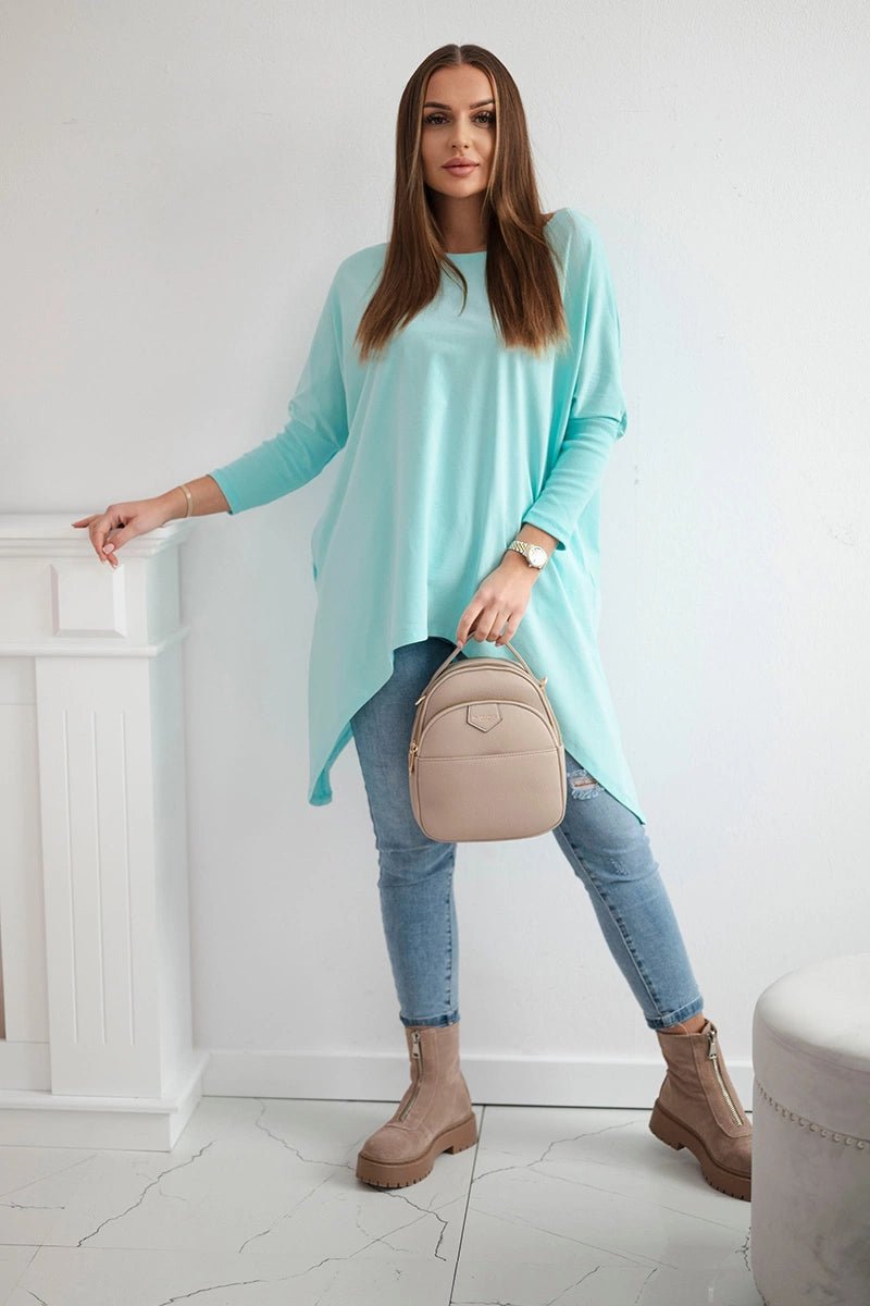 Blouse oversize 8875 / – Mint цвет / color | Lexline Fashion