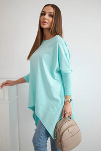 Blouse oversize 8875 / – Mint цвет / color | Lexline Fashion