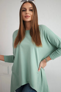 Blouse oversize 8875 / – Mint || Dark цвет / color | Lexline Fashion